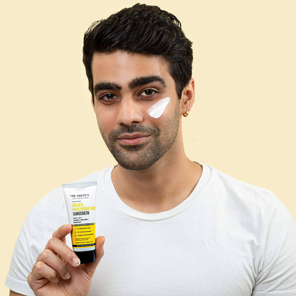 Haldi & Hyaluronic Acid Sunscreen | SPF 50 | PA +++ | For Men